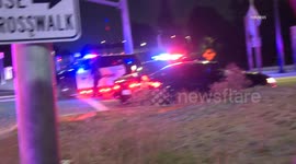 US, Los Angeles: Upland CHP Pursuit Crash With Officers Involved Shooting Of Armed Carjacking Suspects