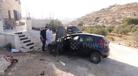 Illegal Israeli settlers set Palestinian's car on fire in occupied West Bank