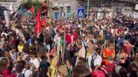 Italy: Naples protest and strike against arms supplies to Israel
