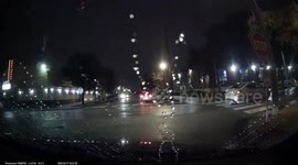 Biker Eats It on Rainy Houston Roads