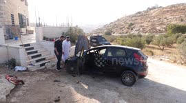 Illegal Israeli settlers set Palestinian's car on fire in occupied West Bank