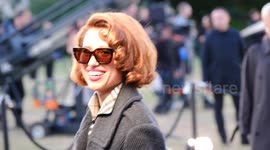 Celebrity arrivals for the Burberry catwalk show, hosted in Kensington as London Fashion Week comes to a close