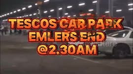 Boy racers using supermarket car park to do doughnuts every night