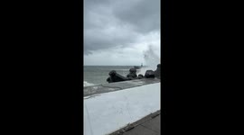 Typhoon Ragasa brings wind and choppy seas to Taiwan