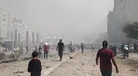 Israeli Aircraft Bombed The Medical Relief And Shawa Family Buildings In Gaza City