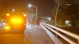US, Los Angeles: Burbank Rollover Crash