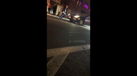Pedestrian Gets Stuck Underneath Car