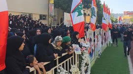 Funeral held in southern Lebanon for victims of Israeli strike