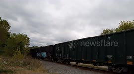 Freight Train going north in Pownal VT