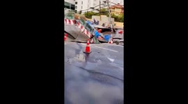 Sinkhole swallows vehicles as road collapses in Bangkok