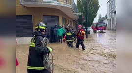 Italy: Flooded Streets Turn Cabiate Into Rivers In Dramatic Video
