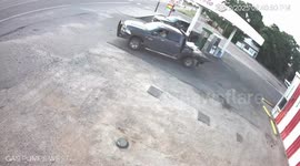 US: Brady Man Inches From Death As Rolling Car Strikes Truck