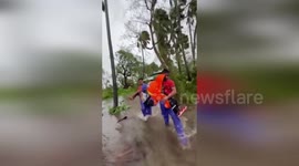 Philippines: Families Safely Evacuated From Flooded Homes In Santa Ana