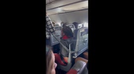 Ranting passenger taped to her seat for 'attacking crew' on flight to Las Vegas