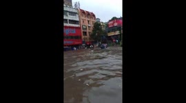Heavy floods after 6 hours of rain in Kolkata, India