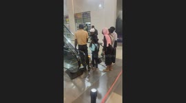 Woman and child fall on escalator during first ride in Ilorin, Nigeria