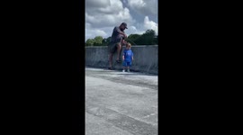 Little boy gives unexpected gesture while fishing in Florida, USA