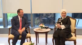 Turkish first lady meets with Kosovar president's spouse in New York