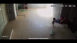 Dad Quickly Saves Boy From Falling Out of a Swing