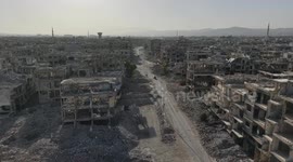 Syria: Drone footage shows destruction at Yarmouk camp sheltering Palestinian refugees in Syria
