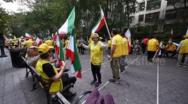 US: Activist from Iranian American Communites Rally Outside UN