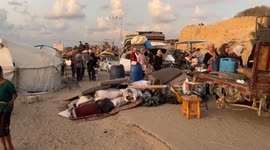 Palestinian families flee Gaza amid Israeli strikes and ground offensive