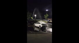 Sprinkler Shows No Mercy to One Unlucky Car