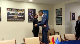 Ukrainian president meets Spanish PM in New York