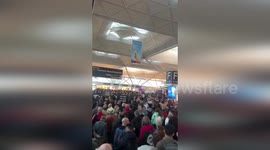 UK: Crowds Jam London Stansted Airport After Morning Chaos