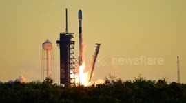 A SpaceX Falcon 9 rocket launches from Launch Complex 39A (LC-39) at NASA’s Kennedy Space Center, Florida