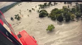 Helicopter rescues residents stranded during Typhoon Ragasa