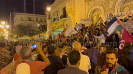 Tunisians protest drone attacks on Gaza-bound Sumud Flotilla