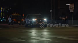 US, Los Angeles: North Hollywood LAPD Search For Possible Shooting Suspect