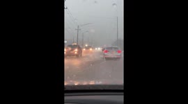 Thunderstorms cause flooding in Florida, USA