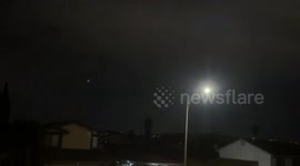 US: Lightning Storm Brightens Up Night Sky of San Jose, CA