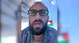 Turkish activist says Gaza aid flotilla attacked by dozens of drones, 1 of which dropped chemical powders