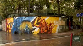 Murals on Human Rights Wall spotlight right to protest in Paris
