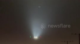 Aircraft Pierces Thick Fog During Rochester Takeoff