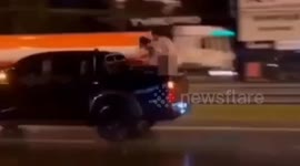Russian vlogger, 23, and Thai woman, 42, arrested over 'sex in moving pickup truck' video