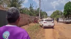 Police chase wild jaguar jumping over wall and entering home in Brazil