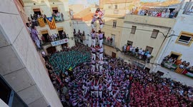 Catalonian Human Tower In Catllar