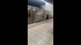 Fire in Brussels Metro Station