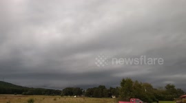Timelapse of shelf cloud in Clinton, Arkansas, USA