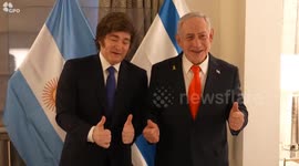 Argentinian president meets Israeli premier in New York
