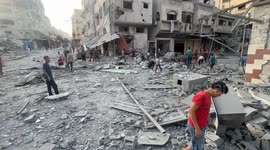 Israeli strikes on Gaza refugee camp leave dozens dead, trapped under rubble