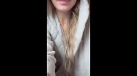 Cat Crawls Into Bathrobe Sleeve