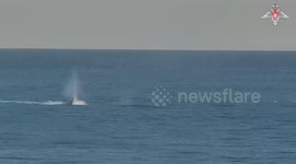 MOMENT - Russia claims destruction of Ukrainian unmanned boats