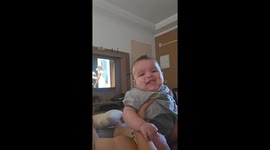 Baby Giggles At Mom's Funny Noises
