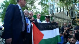 Colombian President Petro, Roger Waters attend pro-Palestinian demonstration in New York