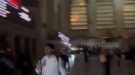 Power outage leaves Grand Central commuters in the dark in New York City, New York, USA